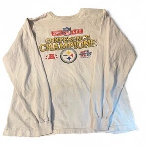 Reebok Cream NFL Conference Champions Long Sleeve Tee